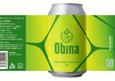 Obina Brewing Beer Label - Fruity Pale Ale 2023