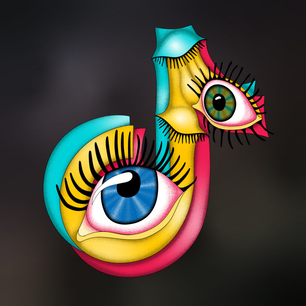 Winning Illustration for 99designs Surreal Branding Competition - Dali TikTok