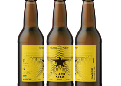Black Star Lager (Ghana) beer label design