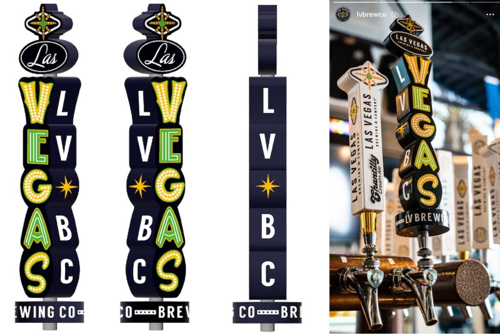 Las Vegas Brewing original tap handle design (99 designs competition winner)